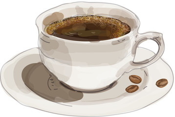 kaffee tasse gemalt