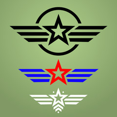 Military style emblem set