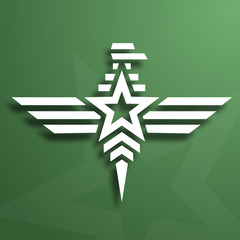 Military style eagle emblem
