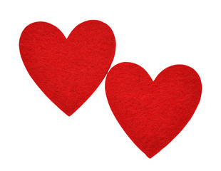 Two red hearts