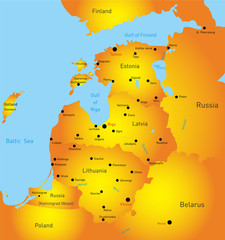 Fototapeta premium Baltic region countries