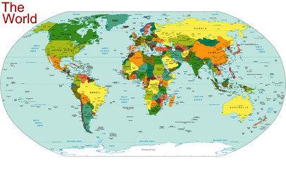 World Earth Continent Country Map