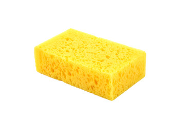 yellow sponge isolated on white background