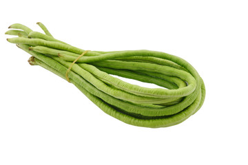 long bean isolated on white background