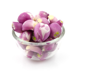 thai red shallot isolated on white background