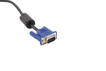 VGA tech pc input cable connector isolated on white background