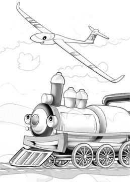 recommend clip art: Machines - artistic coloring page - cartoon style