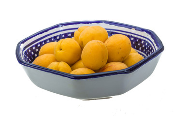 Yellow ripe apricots