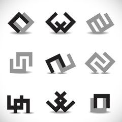 Unusual Icons Set - Isolated On White Background