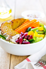 Healthy colourful salad