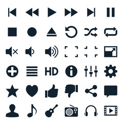 Media player icons