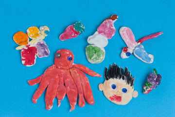 幼児が作った粘土細工