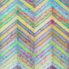 Rolgordijnen Zigzag Abstracte Retro Vector Gestreepte Achtergrond