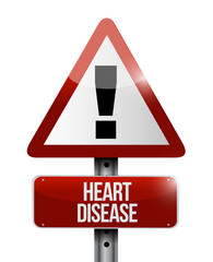heart disease road sign illustration design