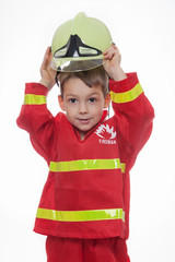 Kind als Feuerwehrmann