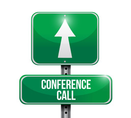 conference call road sign illustration design
