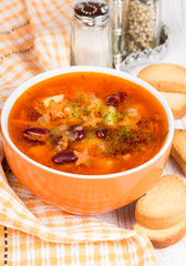 soup with red beans and carrots