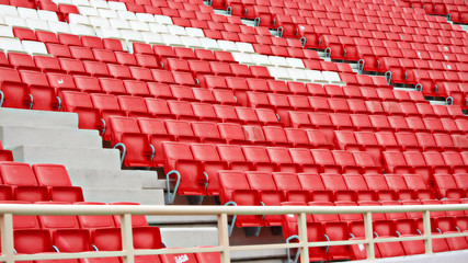 chairs in the stadium