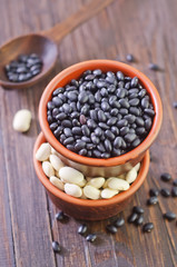 white and black beans