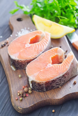 raw salmon
