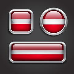 Obraz premium Latvia flag glass buttons