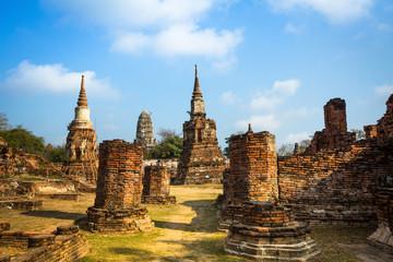 Fototapeta premium Wat Mahathat temple, Ayutthaya, Thailand.