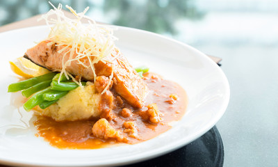 Grilled Salmon Steak