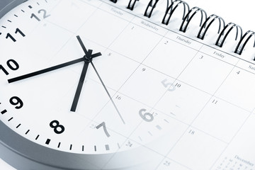 Time management clock and calendar