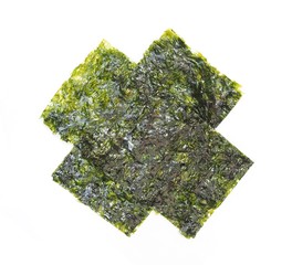 Dried seaweed on white background © Ratana21