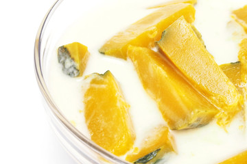 pumpkin in coconut milk, Thai style dessert
