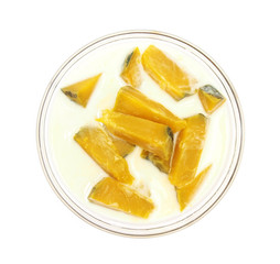pumpkin in coconut milk, Thai style dessert