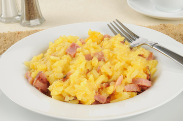 Diced ham and au gratin potatoes