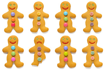 Gingerbread men odd one out