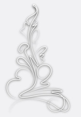 Paper floral branch in cut of paper style