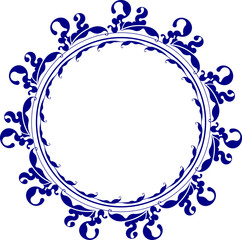 Decorative round frame for your design.