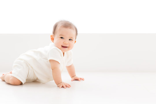 asian baby in the room