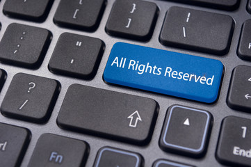 all rights reserved message on keyboard