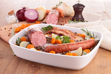 legume,meat and vegetables