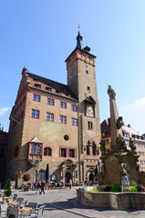 Fototapeta na wymiar Ratusz w Würzburgu w Bawarii, w Niemczech