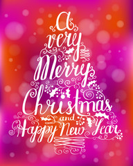 calligraphy Christmas tree