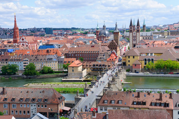 Obraz premium The City of Würzburg in Germany