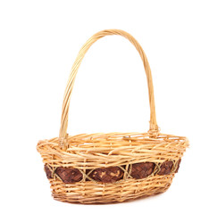 Close up of wicker basket.