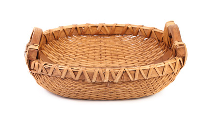 Close up of wicker basket.