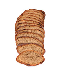 Slices of brown bread.