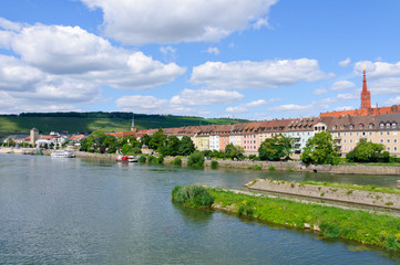 Fototapeta premium The City of Würzburg and the Main river