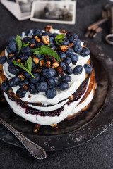 Heidelbeer Pfannkuchen Torte