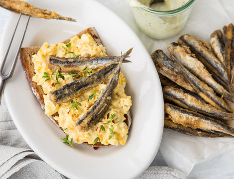 frittierte Sardinen