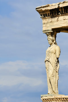 Caryatid sculpture, Acropolis of Athens, Greece