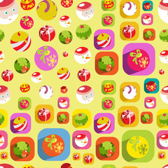 Cute Christmas colorful flat christmas background