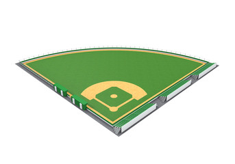 Baseball Field Isolated